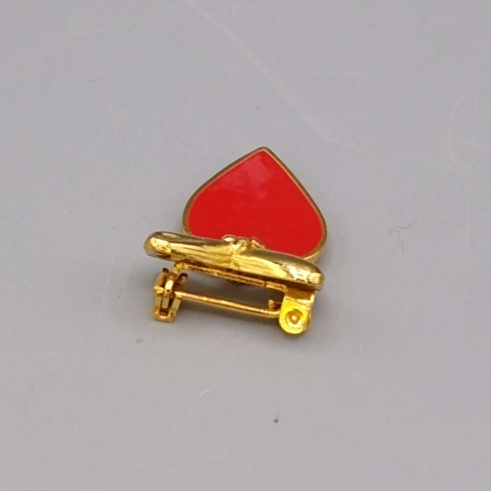 Avon Teddy Bear Pin & Red Heart Bow Brooch Set - Valentine’s Day Cute Vintage - Picture 7 of 13